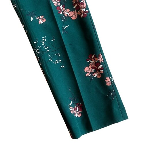 Carolina Belle Green Floral Print Slacks Trousers Pants Ankle Size 6 Women's - Picture 4 of 13
